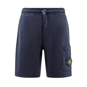 Stone Island Garment Dyed Sweatshorts (Sz L) Bermuda Cargo Terry Navy Blue